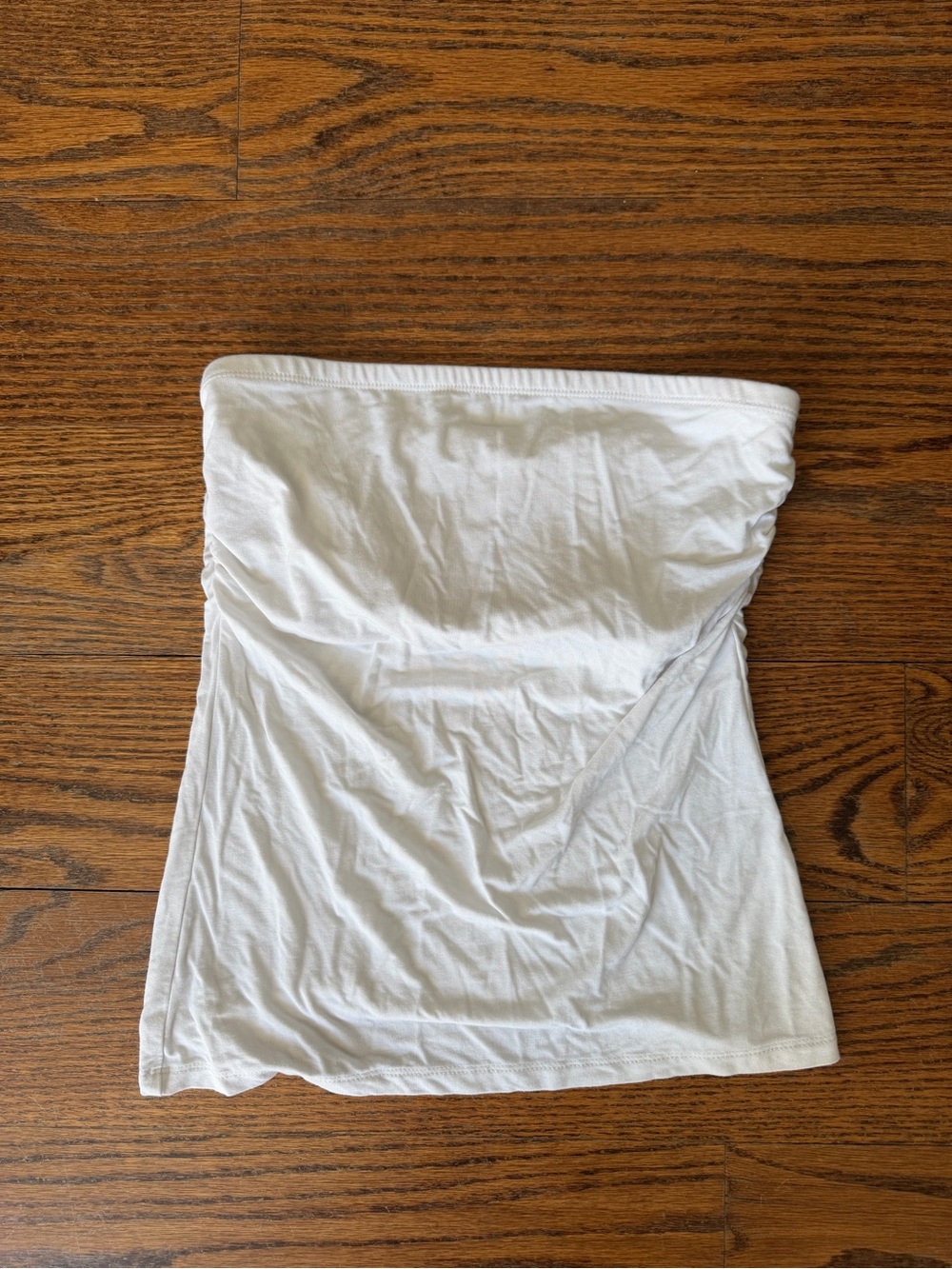 White Strapless Tube Top